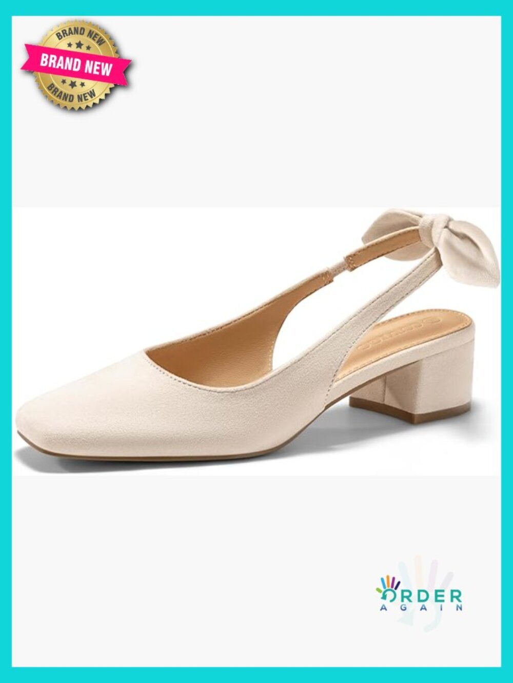 Chunky Low Heel Bow Slingback Pumps Closed Square Toe Wedding Party Dress Shoes